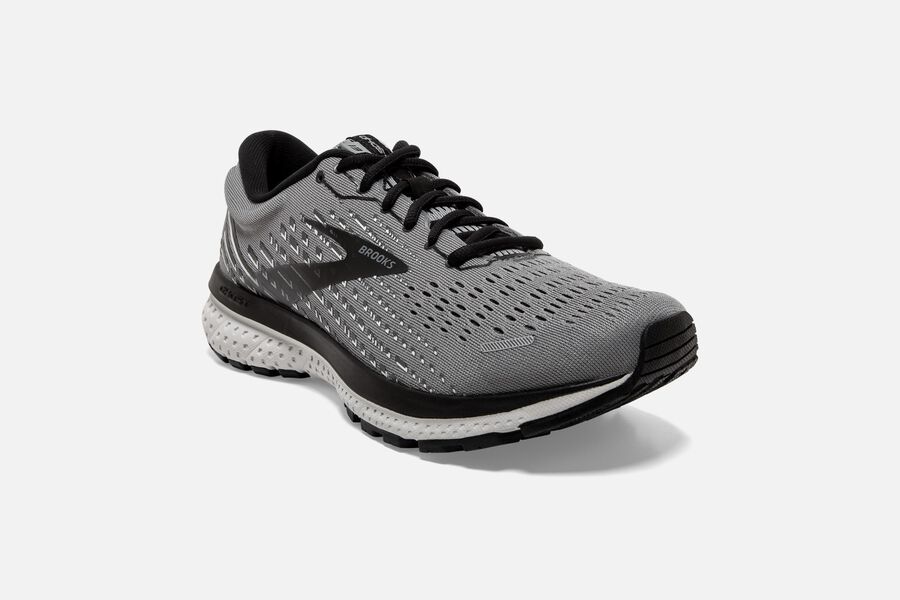 Brooks Ghost 13 Road Running Shoes Mens Grey/Black 479021-MPW